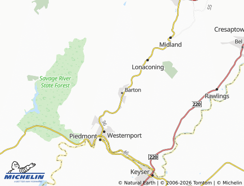 Carte MICHELIN Barton - ViaMichelin