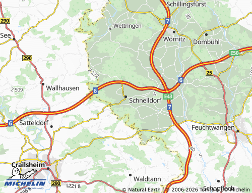 Mappa MICHELIN Schnelldorf - ViaMichelin