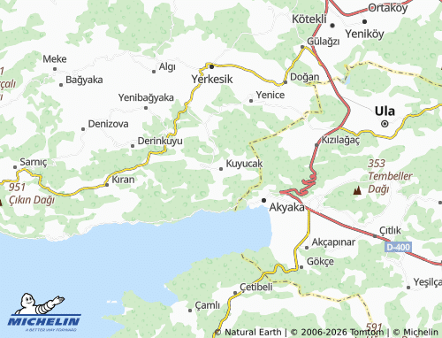 MICHELIN Kuyucak map - ViaMichelin