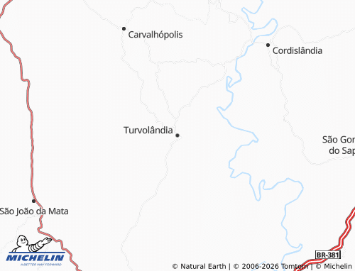 Carte MICHELIN Turvolândia - ViaMichelin