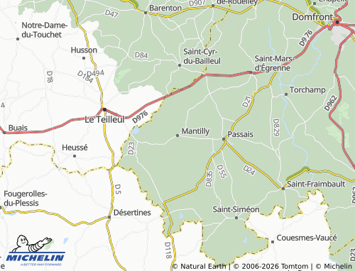Mappa MICHELIN Mantilly - ViaMichelin