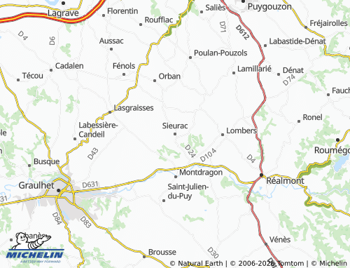 Mappa MICHELIN Sieurac - ViaMichelin