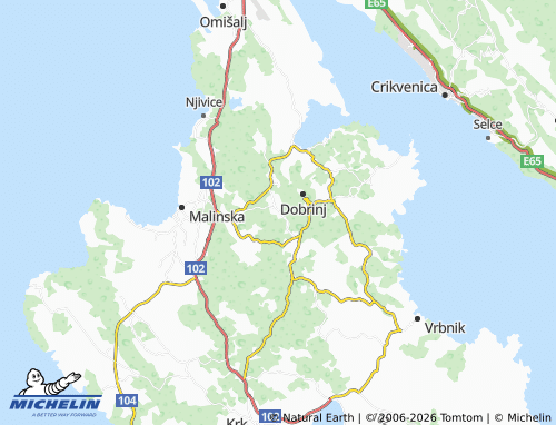 Mapa MICHELIN Sveti Ivan Dobrinjski - ViaMichelin