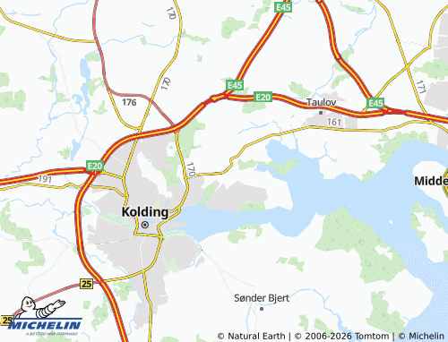Mappa MICHELIN Nørre Bjert - ViaMichelin