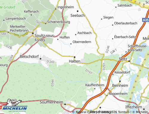 Mapa MICHELIN Hatten - ViaMichelin