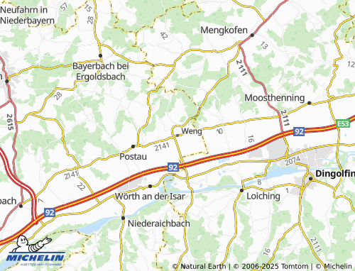 MICHELIN Weng map - ViaMichelin