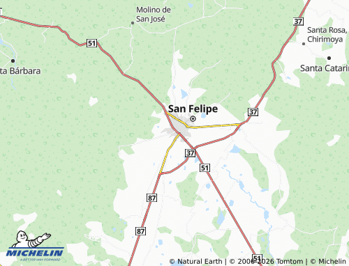 MICHELIN Los Aztecas map - ViaMichelin