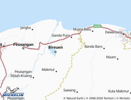 MICHELIN Trienggadeng map - ViaMichelin