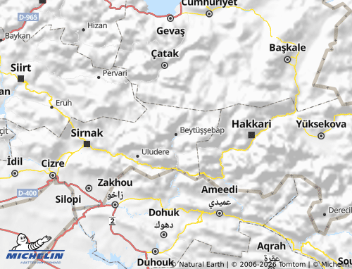 MICHELIN Beytüşşebap map - ViaMichelin