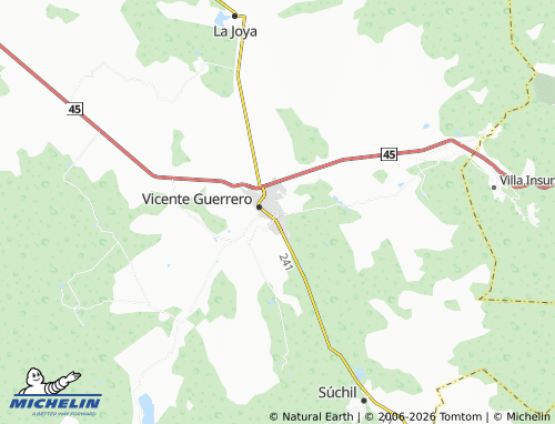 Mapa MICHELIN Nueva España - ViaMichelin