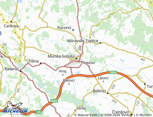 Kaart MICHELIN Murska Sobota - ViaMichelin
