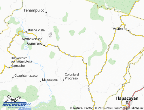 Mappa MICHELIN Colonia La Virgen - ViaMichelin