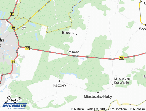 MICHELIN Śmiłowo map - ViaMichelin