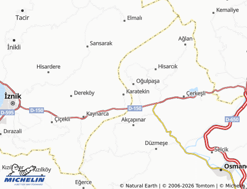 Mappa MICHELIN Karatekin - ViaMichelin