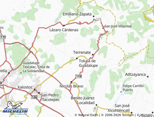 Mapa MICHELIN Toluca de Guadalupe - ViaMichelin