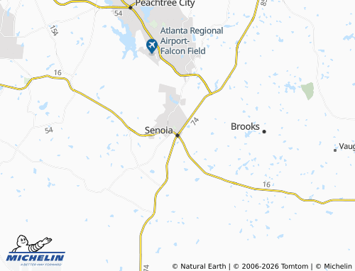 Mappa MICHELIN Senoia - ViaMichelin