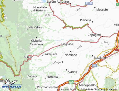 Mappa MICHELIN Catignano - ViaMichelin