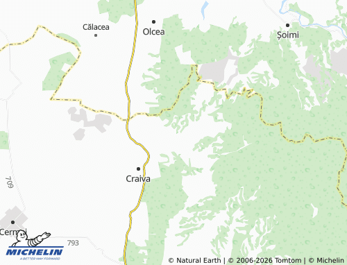 MICHELIN Rogoz De Beliu map - ViaMichelin