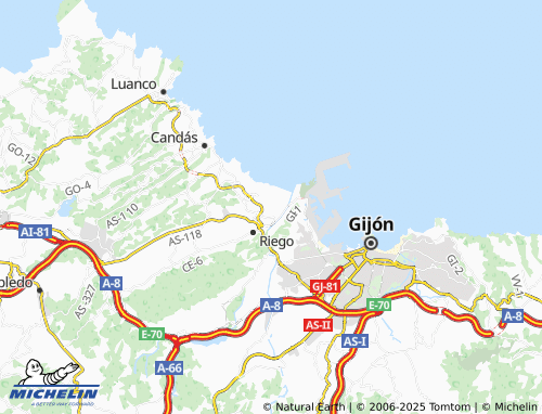 MICHELIN Rica map - ViaMichelin