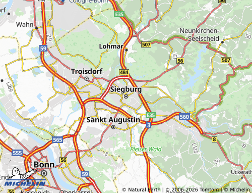Mapa MICHELIN Siegburg - ViaMichelin
