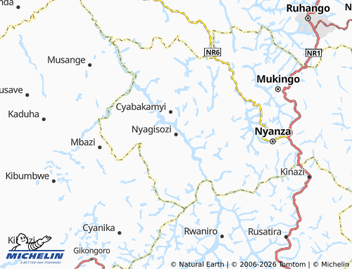 Mapa MICHELIN Nyagisozi - ViaMichelin