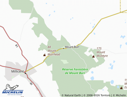 Kaart MICHELIN Mount Burr - ViaMichelin