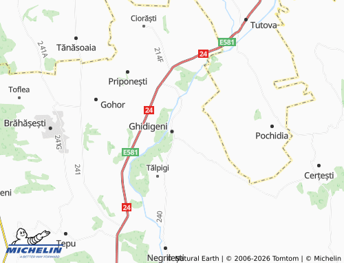 MICHELIN Ghidigeni map - ViaMichelin