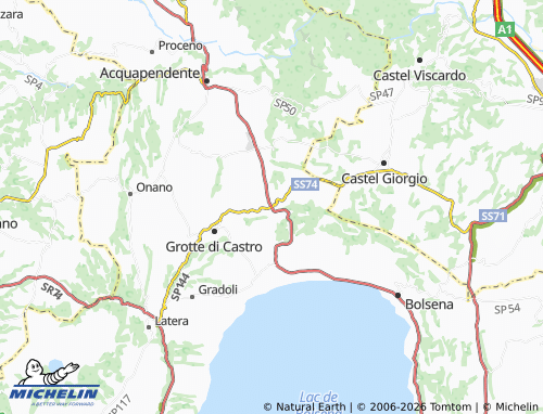 MICHELIN San Lorenzo Nuovo map - ViaMichelin