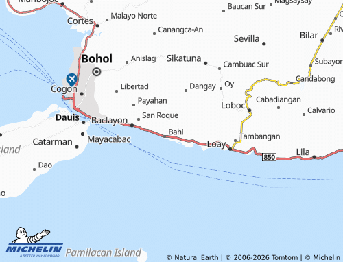 MICHELIN Ponong map - ViaMichelin