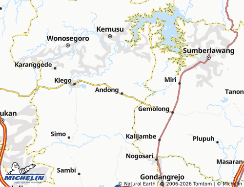 Carte MICHELIN Andong - ViaMichelin