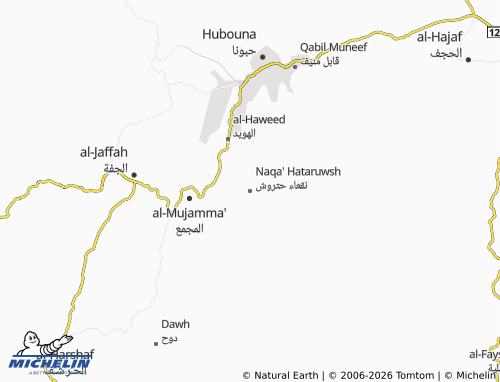 MICHELIN-Landkarte Naqa' Hataruwsh - ViaMichelin