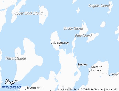 Mapa MICHELIN Little Burnt Bay - ViaMichelin