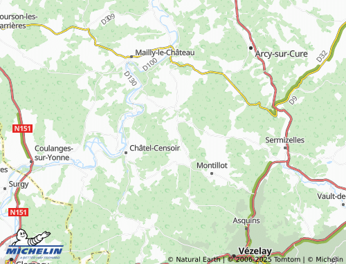 Carte MICHELIN Chevroche - ViaMichelin