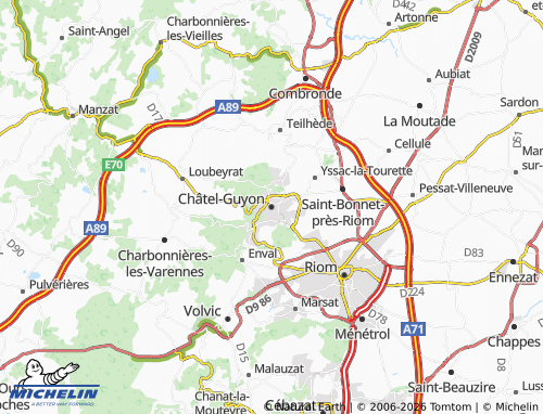 Mappa MICHELIN Châtel-Guyon - ViaMichelin