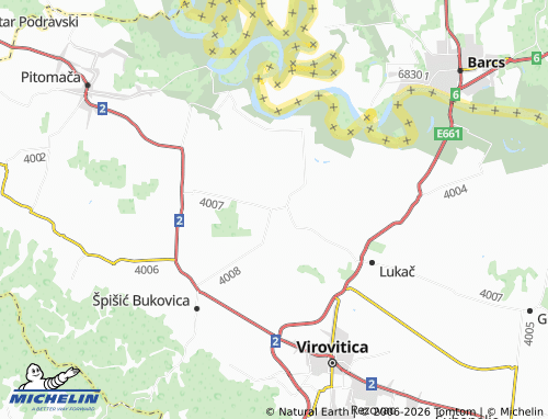 Mapa MICHELIN Bušetina - ViaMichelin