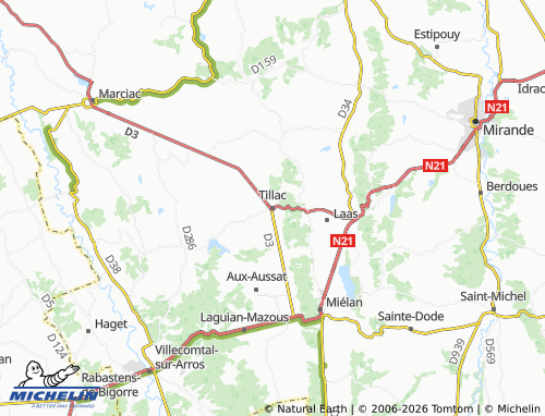 Mapa MICHELIN Tillac - ViaMichelin
