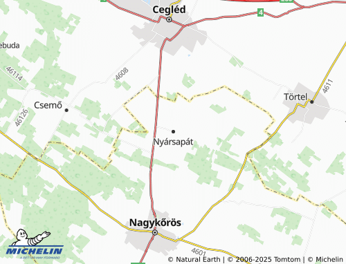 Carte MICHELIN Nyársapát - ViaMichelin