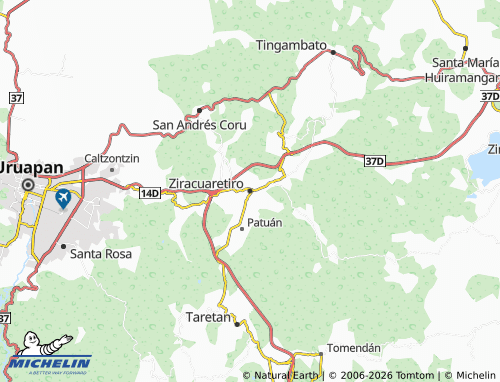 Mapa MICHELIN Ziracuaretiro - ViaMichelin