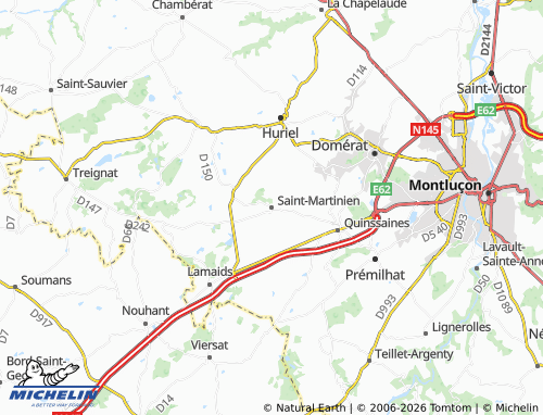 Carte MICHELIN Saint-Martinien - ViaMichelin