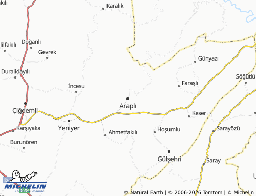 MICHELIN Güzel Yurt map - ViaMichelin