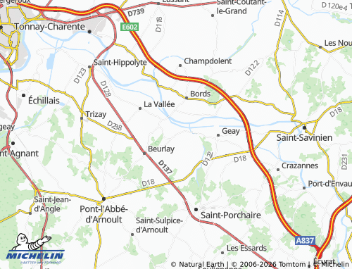 Mapa MICHELIN Romegoux - ViaMichelin