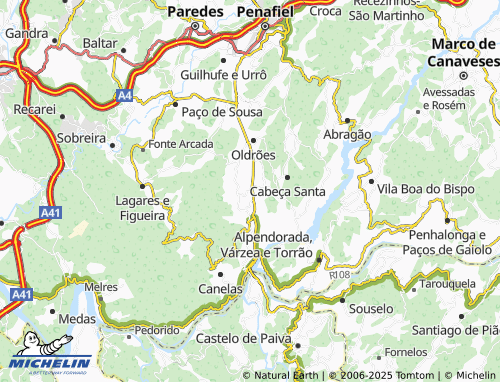 MICHELIN Termas de São Vicente map - ViaMichelin
