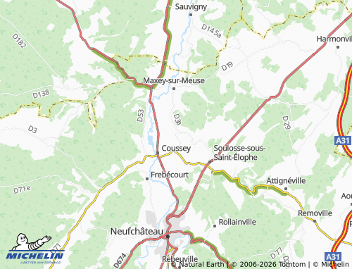 Mapa MICHELIN Moncel-sur-Vair - ViaMichelin