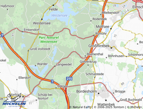 MICHELIN Langwedelerfeld map - ViaMichelin