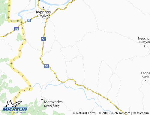 Carte MICHELIN Vrysi - ViaMichelin