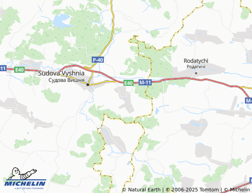 MICHELIN-Landkarte Dovhomostyska - ViaMichelin