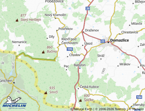 Mappa MICHELIN Trhanov - ViaMichelin