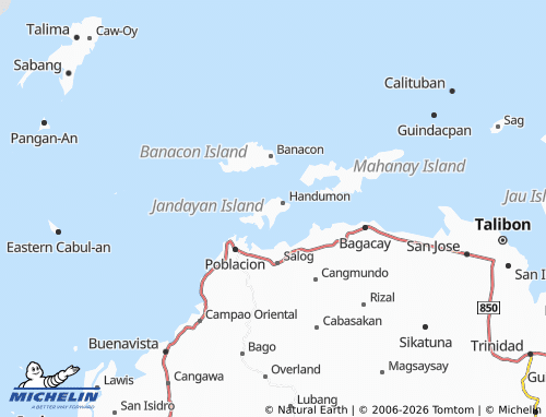 MICHELIN Jandayan Norte map - ViaMichelin