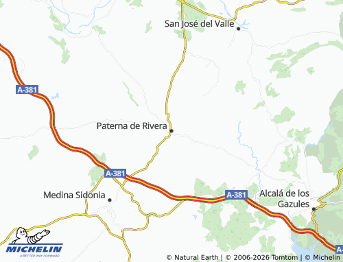 Kaart MICHELIN Paterna de Rivera - ViaMichelin