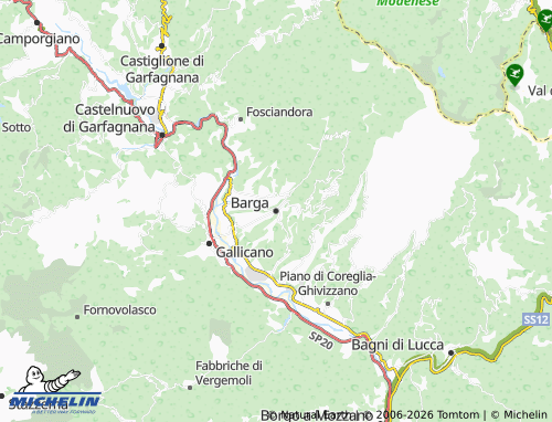 MICHELIN Barga map - ViaMichelin